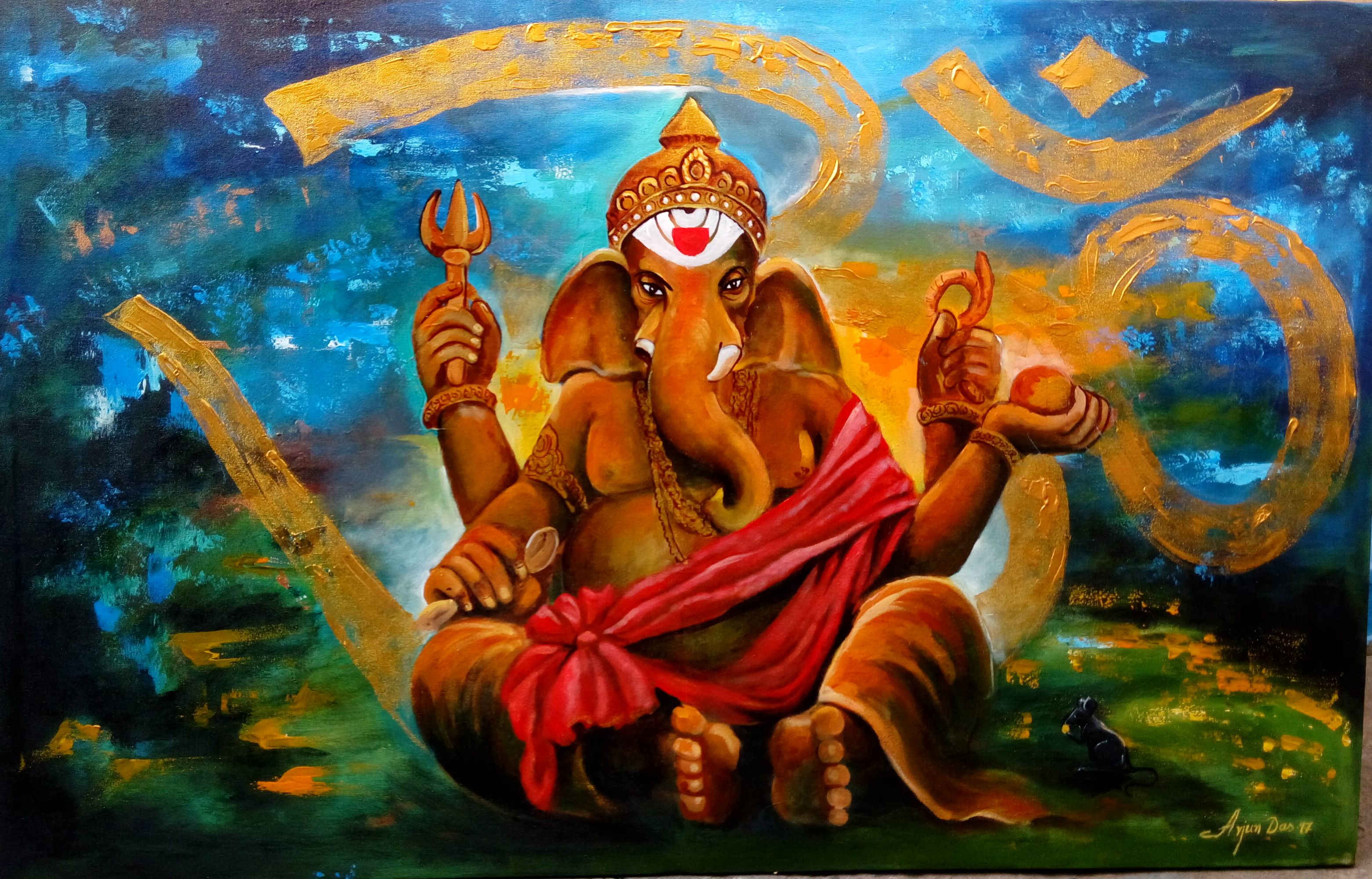 ganesh painting for living room